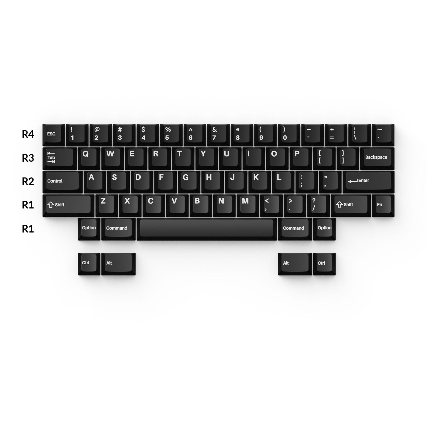 keychron-cherry-profile-double-shot-pbt-full-set-keycaps-white-on-black-wob image 3