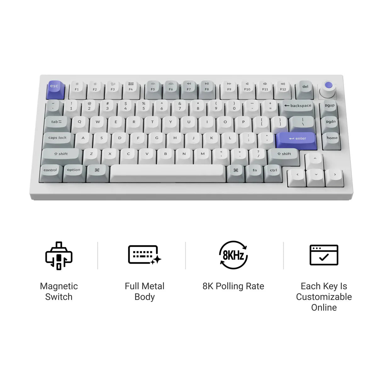 keychron-q1-he-8k-clavier-magn-tique-filaire-75-us-ansi image 1