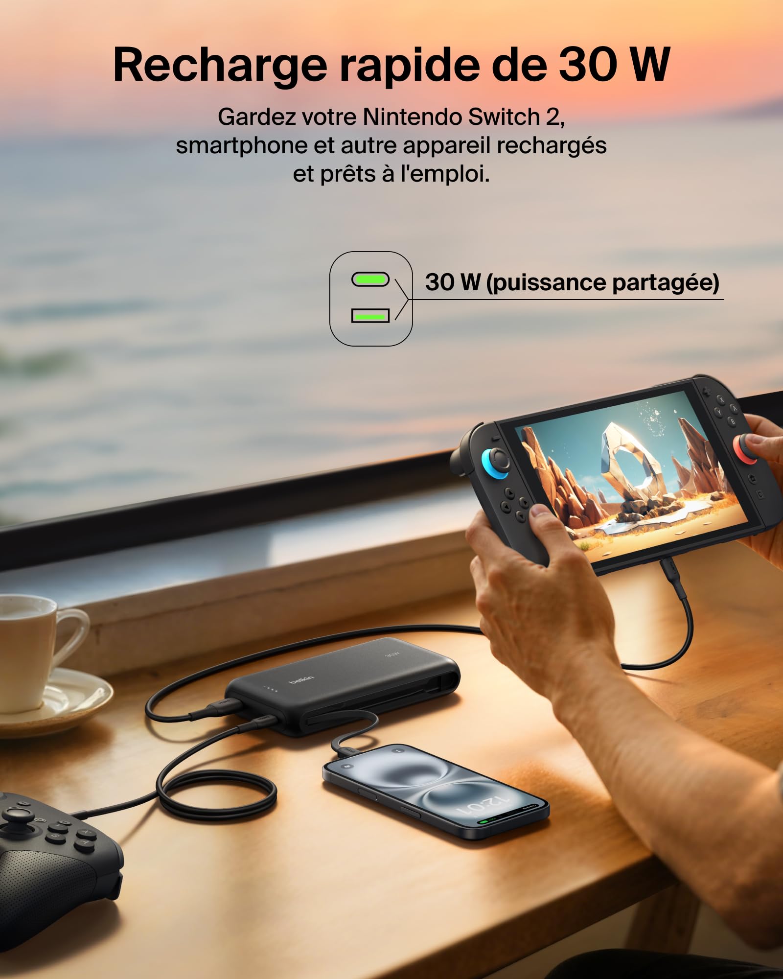 belkin-gaming-batterie-externe-20000-mah-30-w-c-ble-usb-c-int-gr-noire image 3