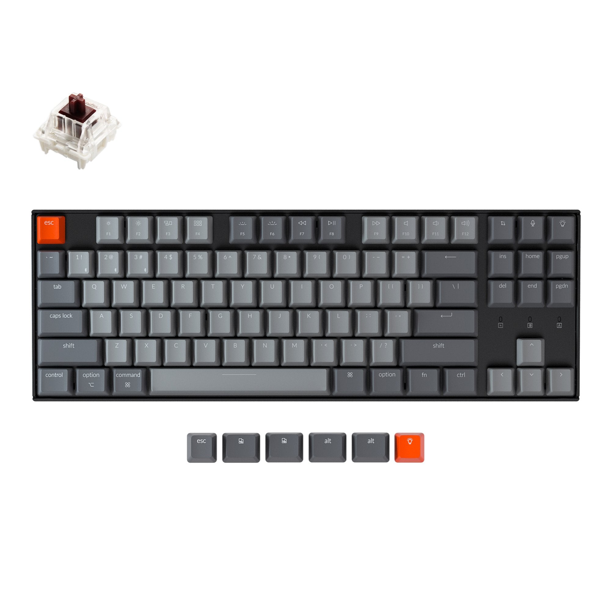 keychron-k8-clavier-m-canique-sans-fil-tenkeyless-ansi-us image 3