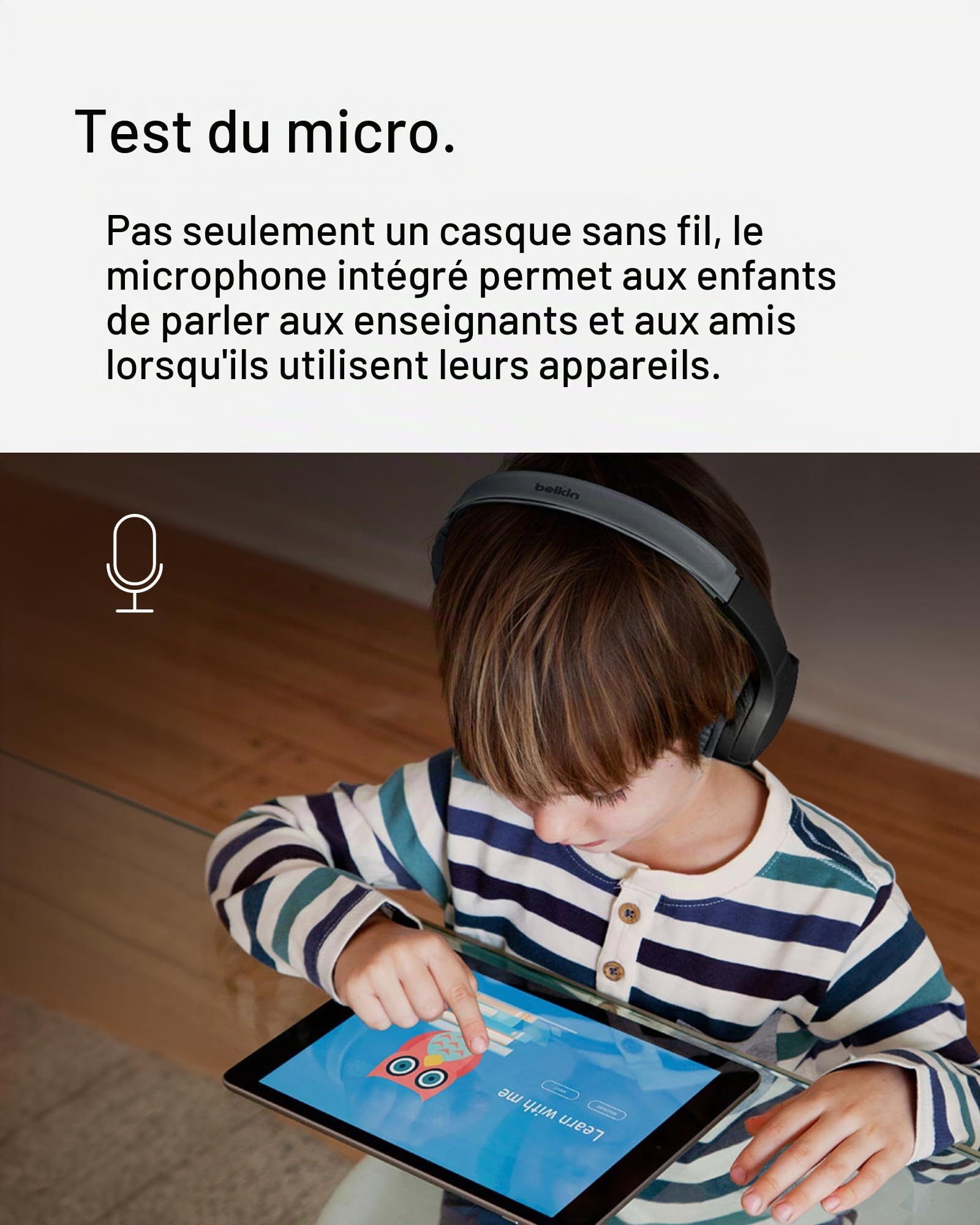 belkin-soundform-mini-casque-bluetooth-enfant-micro-int-gr-noir image 4