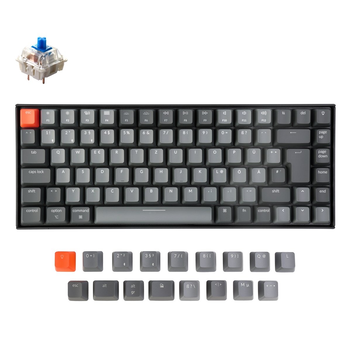 keychron-k2-version-2-clavier-m-canique-sans-fil-iso-de-allemand-qwertz image 2