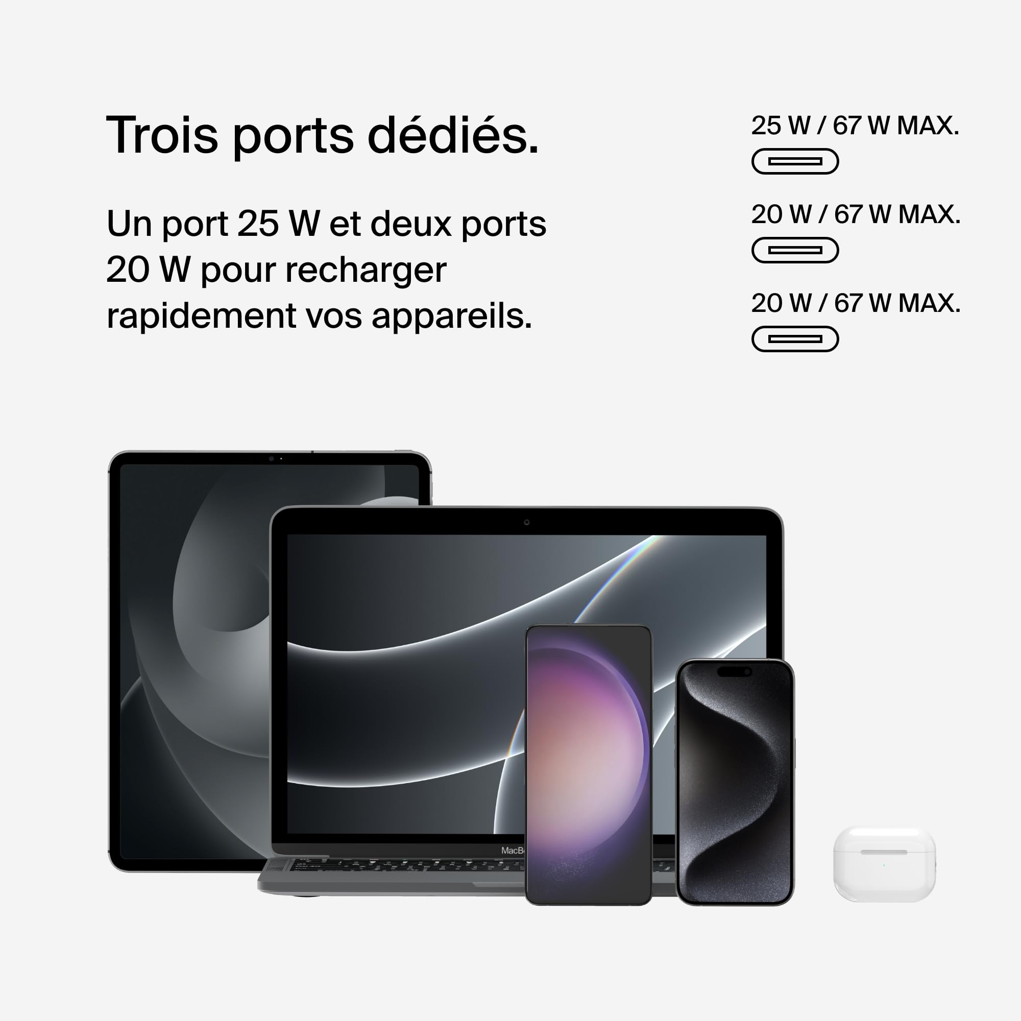 belkin-boostcharge-chargeur-secteur-3-ports-usb-c-67w-pps-blanc image 5