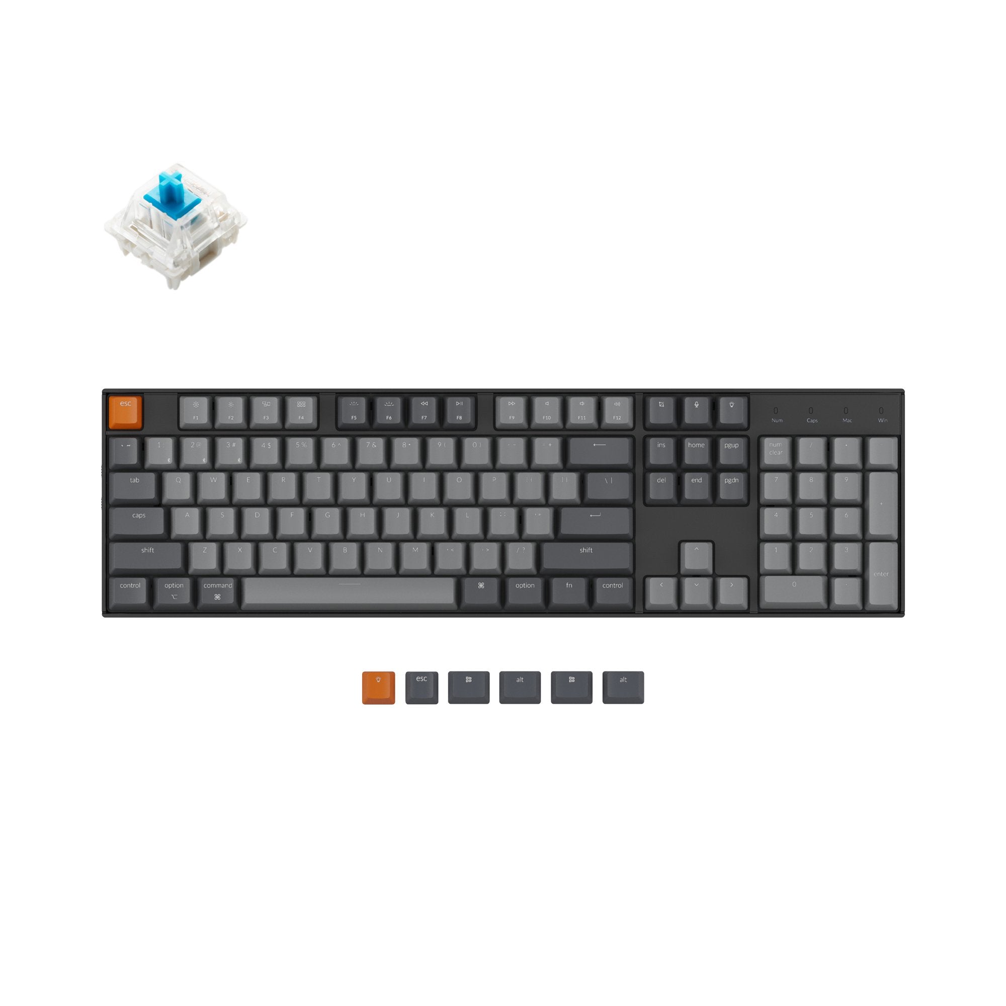 keychron-k10-clavier-m-canique-sans-fil-hot-swap-layout-us-ansi image 2
