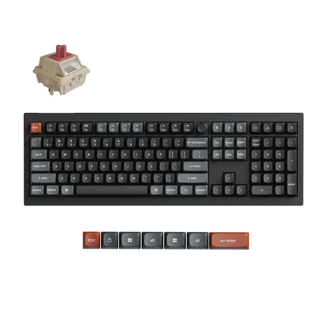 keychron-v6-ultra-8k-clavier-m-canique-custom-sans-fil-100-us-ansi image 1