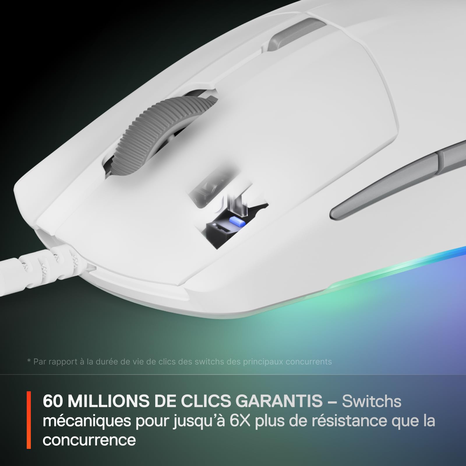 steelseries-rival-3-gen-2-souris-gaming-8500-dpi-blanc-77-g-rgb image 4