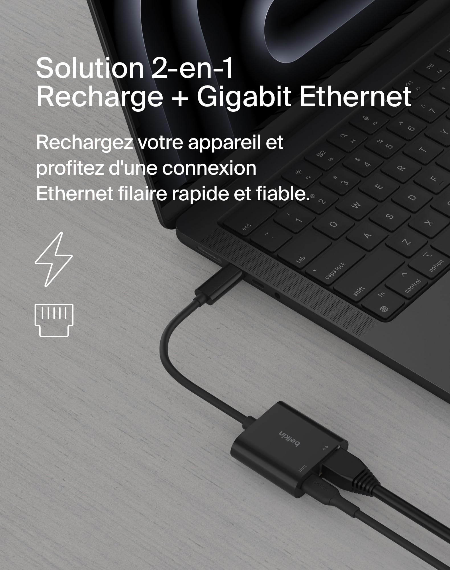 belkin-connect-adaptateur-usb-c-vers-ethernet-gigabit-recharge-100w-iphone-samsu image 2