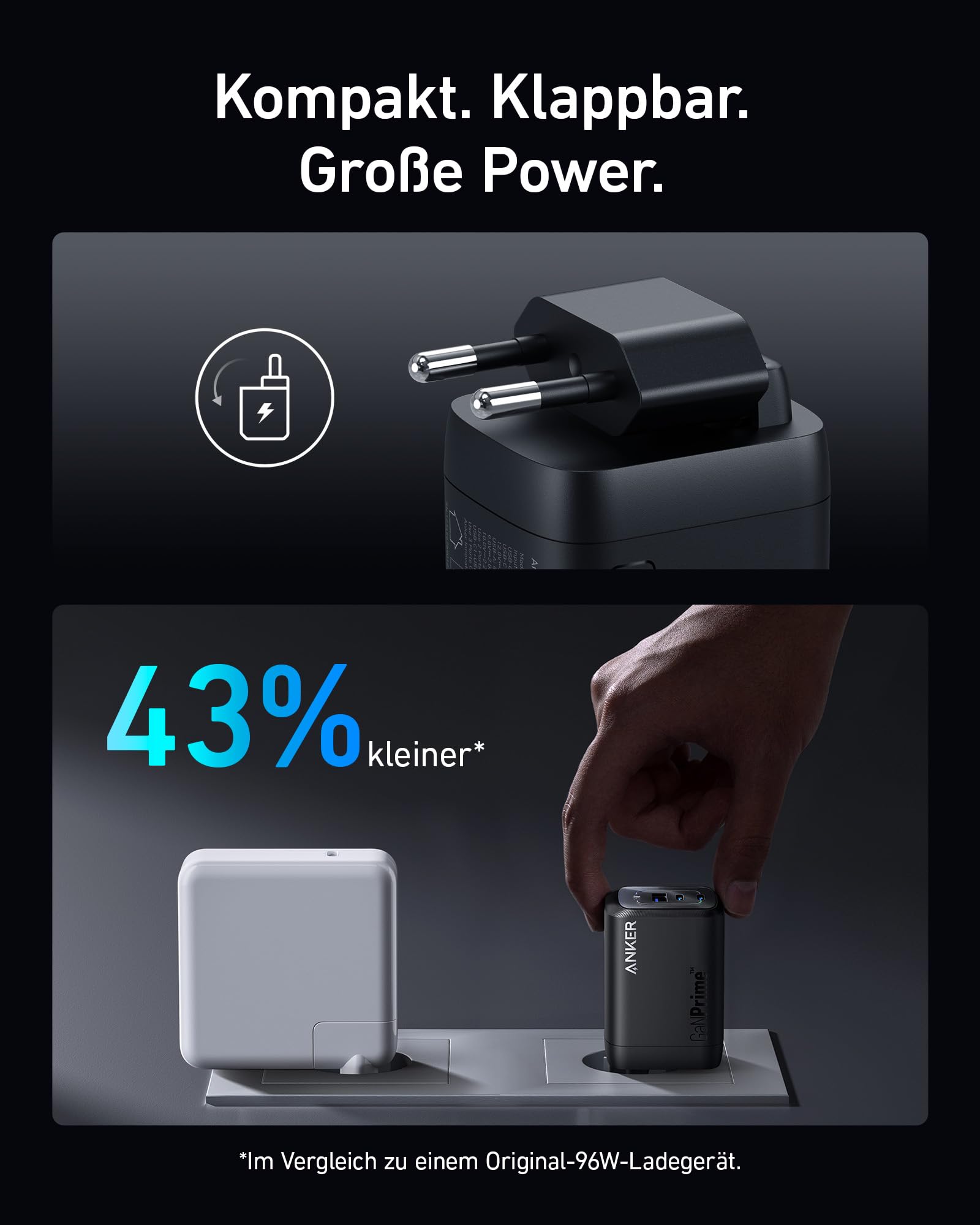 anker-prime-chargeur-usb-c-100-w-gan-3-ports-pliable image 4
