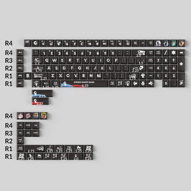 keychron-weirdo-ghost-gang-set-140-touches-pbt-profil-cherry-dye-sub image 3