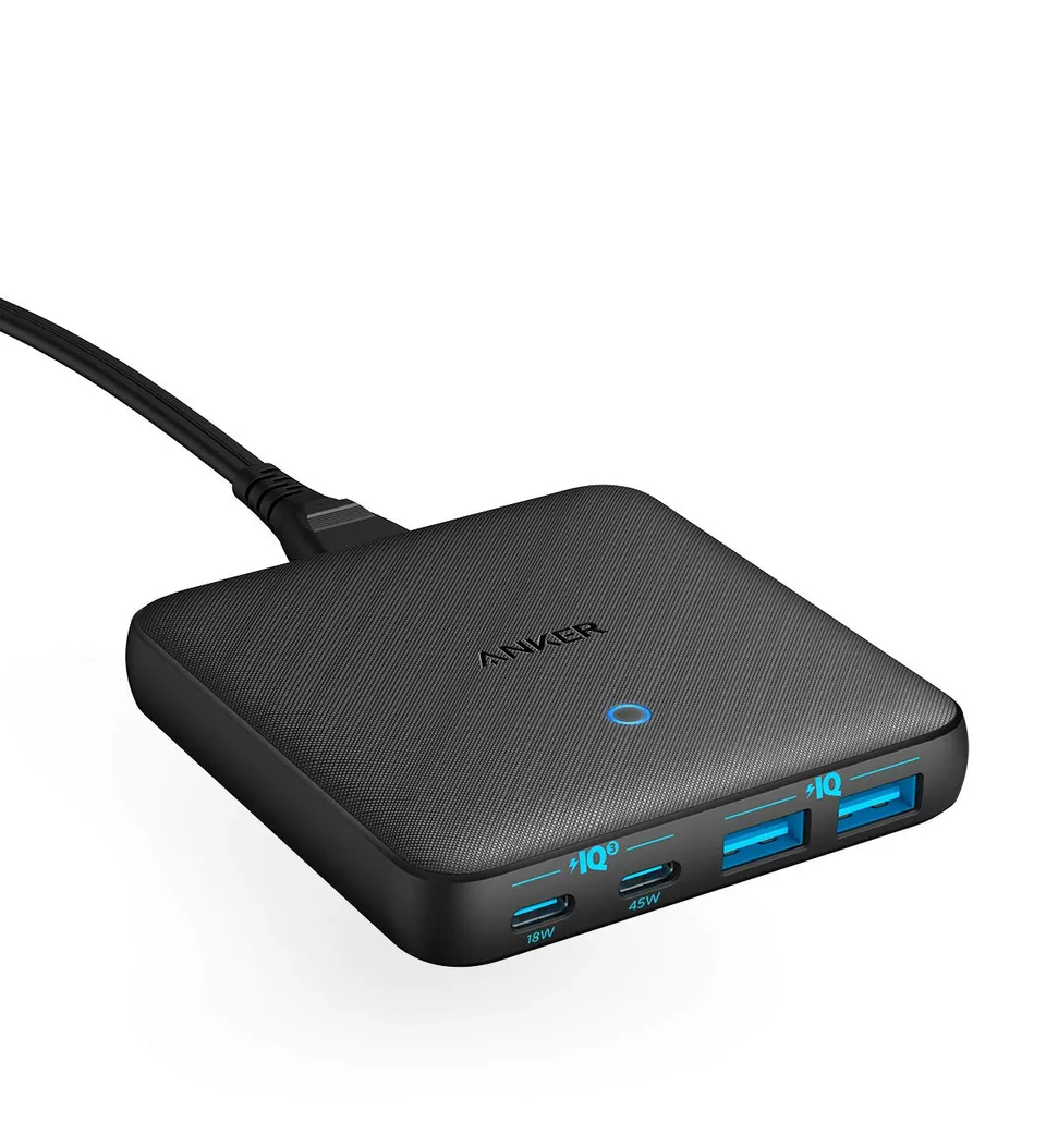 anker-powerport-atom-iii-slim-chargeur-mural-4-ports-63w-gan image 1