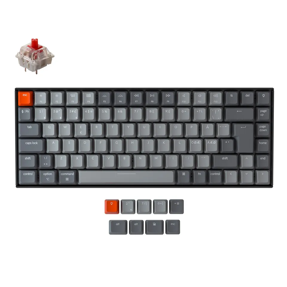 keychron-k2-version-2-clavier-m-canique-sans-fil-disposition-nordic-iso image 1