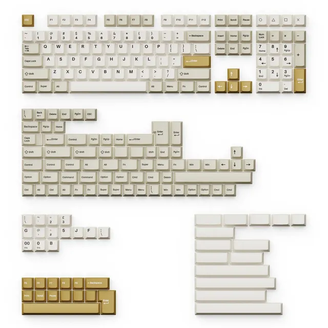 keychron-set-de-capuchons-pbt-double-shot-profil-cherry-camel image 1