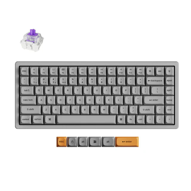 keychron-k2-he-concrete-edition-clavier-magn-tique-sans-fil-75-us-ansi image 1