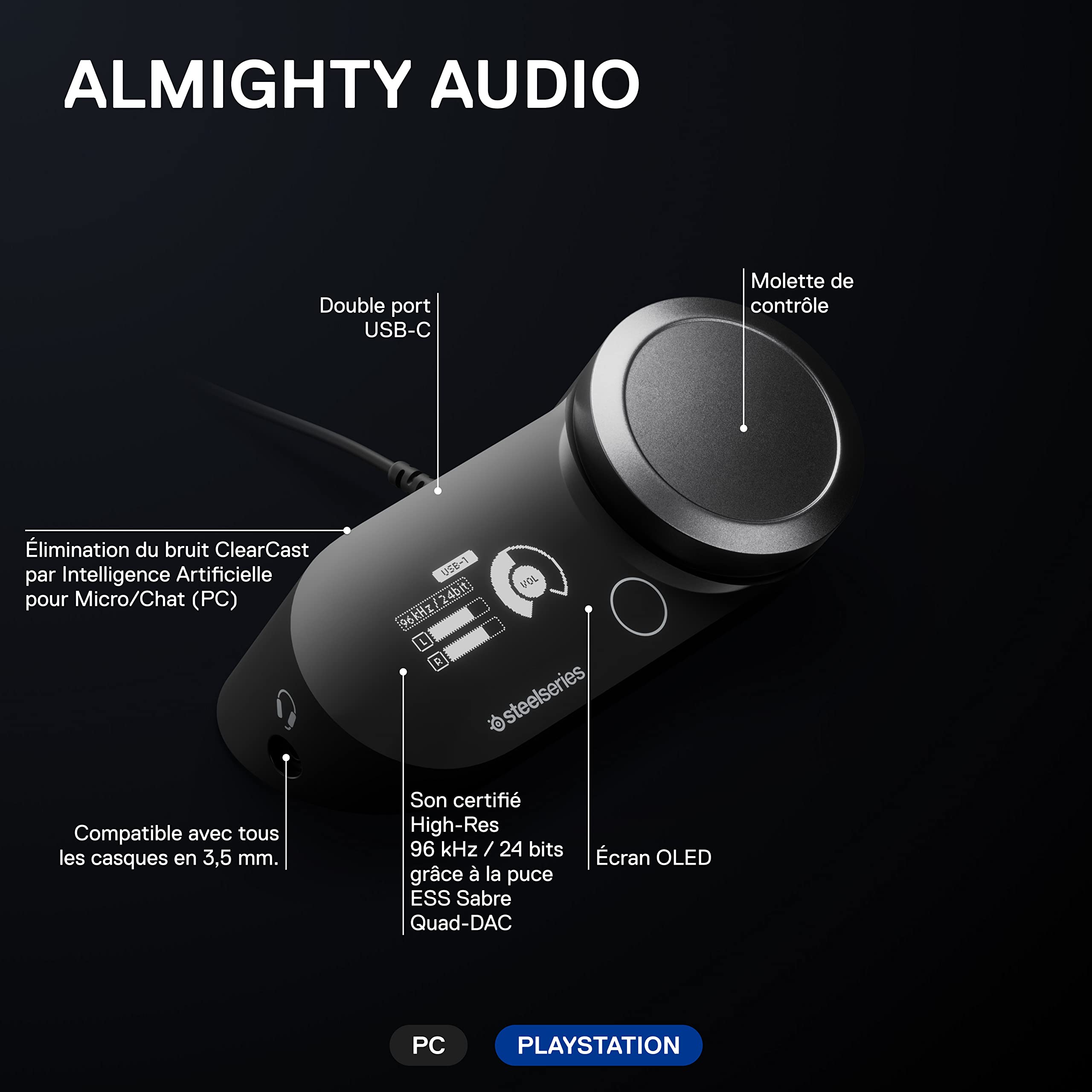 steelseries-gamedac-gen-2-amplificateur-audio-hi-res-pour-casque-gaming-pc-ps5 image 3