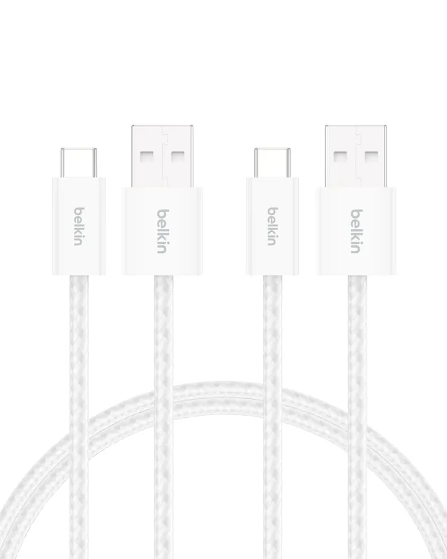 belkin-boostcharge-pack-de-2-c-bles-usb-a-vers-usb-c-tress-s-1-5-m-15-w-blanc image 1