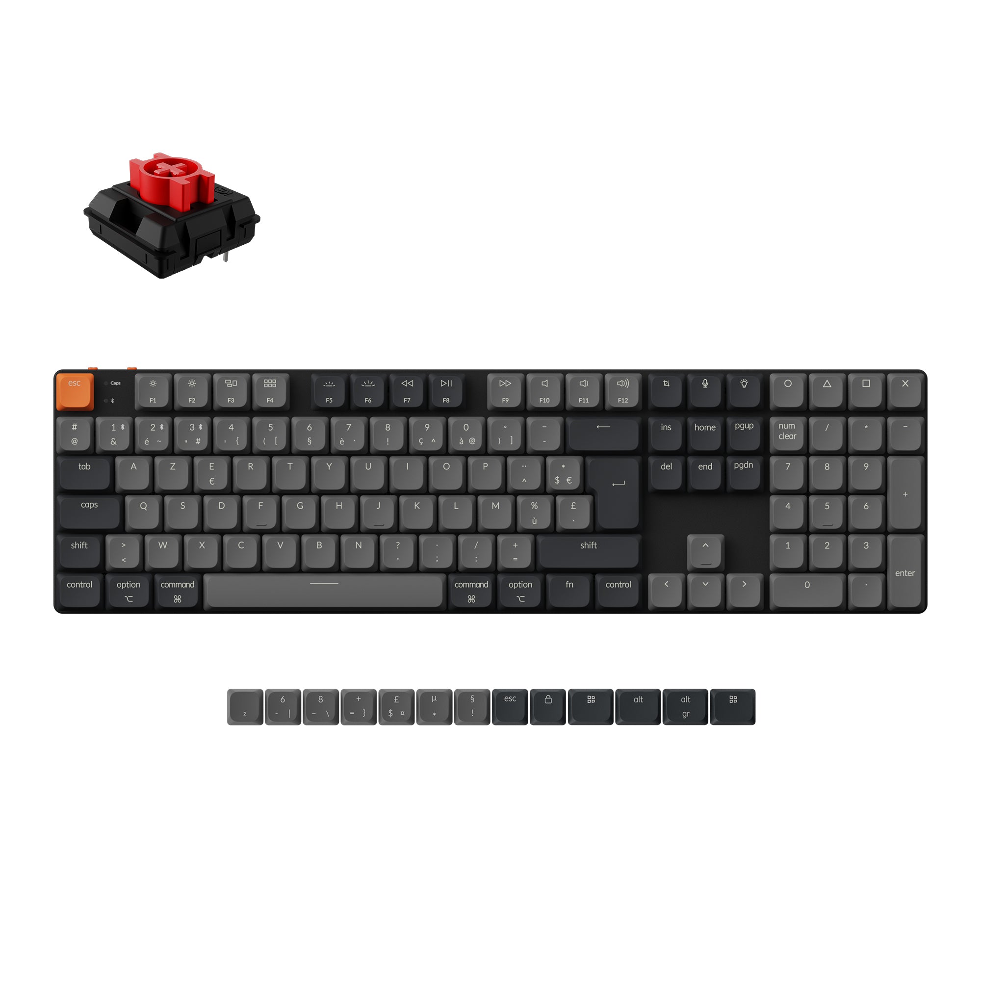 keychron-k5-version-2-clavier-m-canique-ultra-fin-sans-fil-100-iso image 1
