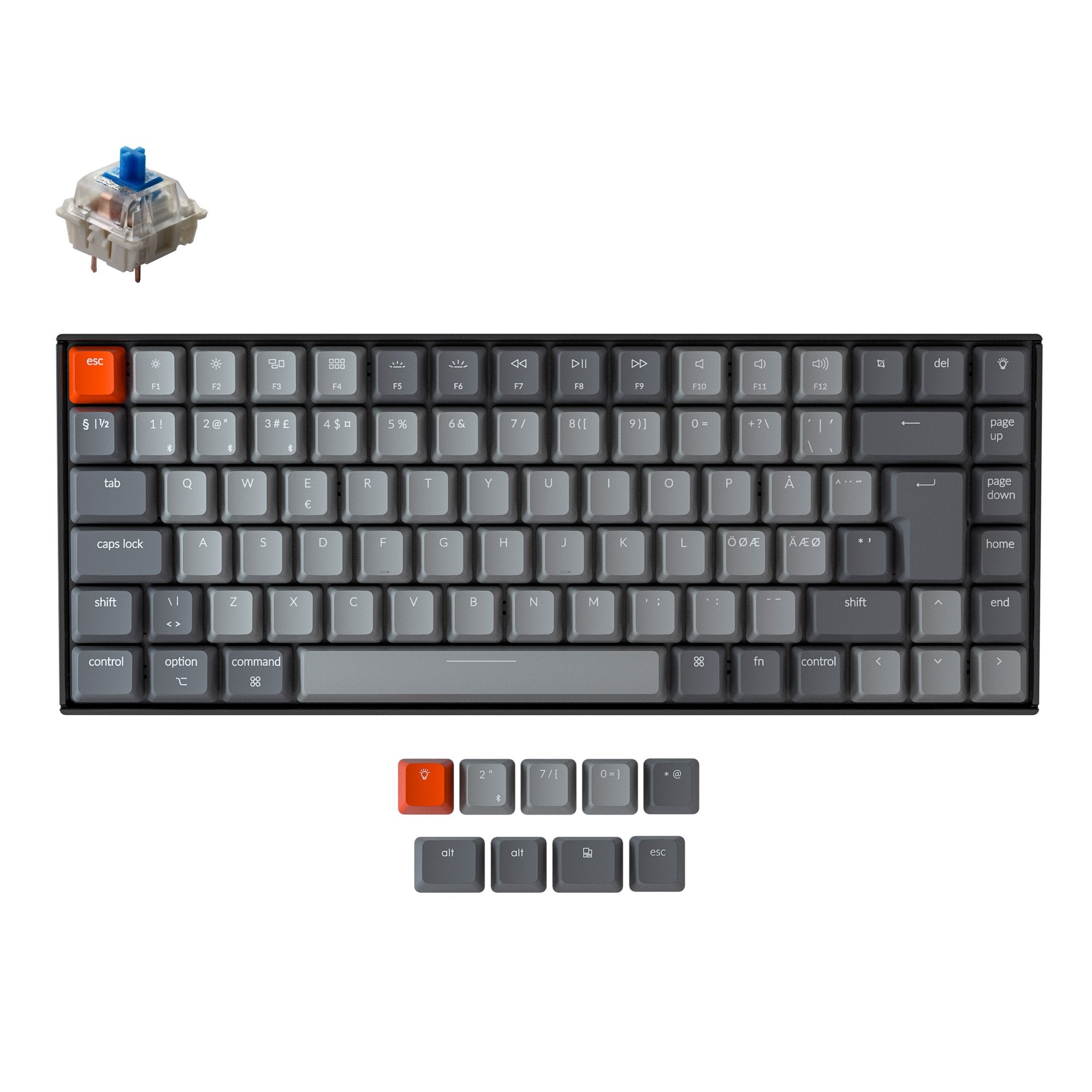 keychron-k2-version-2-clavier-m-canique-sans-fil-disposition-nordic-iso image 2