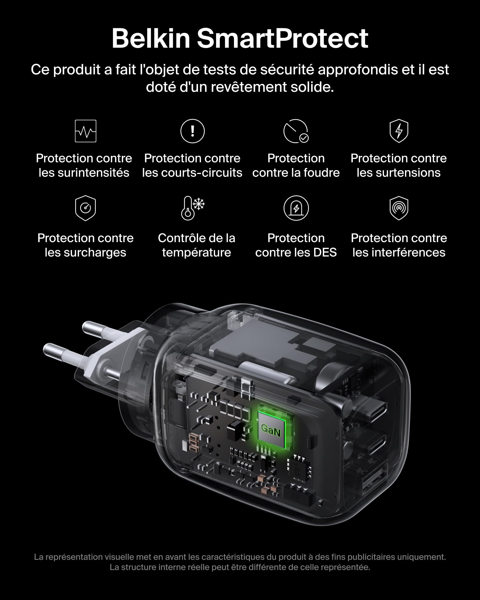 belkin-chargeur-secteur-gan-100w-3-ports-2x-usb-c-usb-a image 7