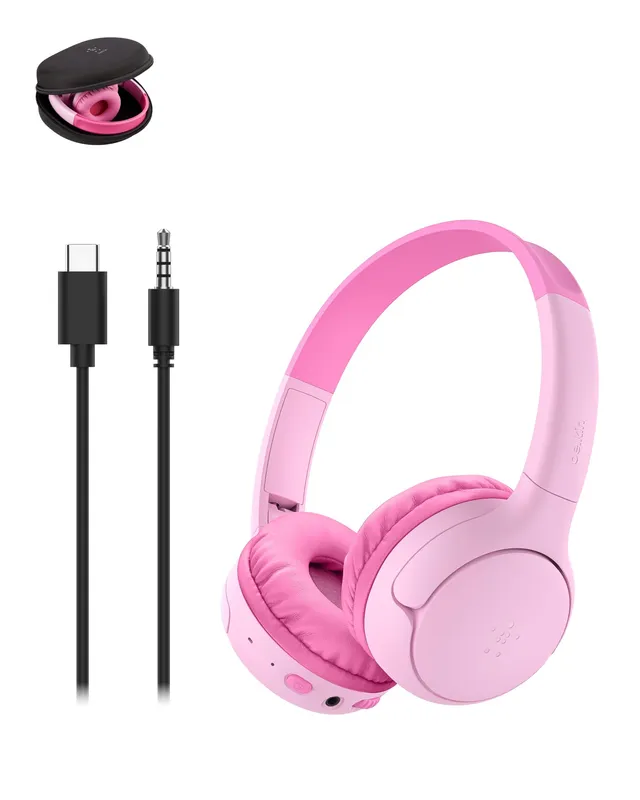 belkin-soundform-mini-2-casque-audio-sans-fil-enfant-rose image 1