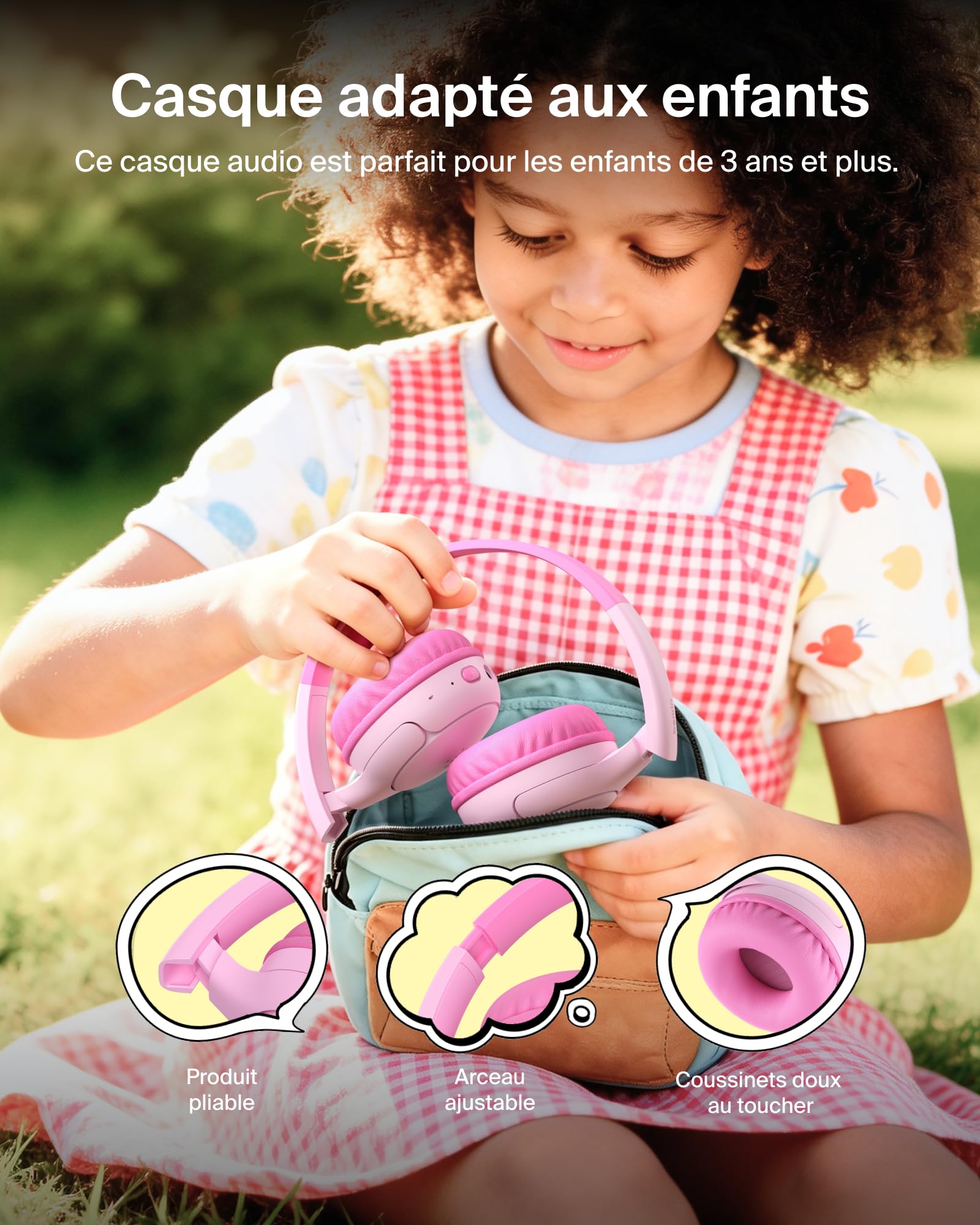 belkin-soundform-mini-2-casque-audio-sans-fil-enfant-rose image 5