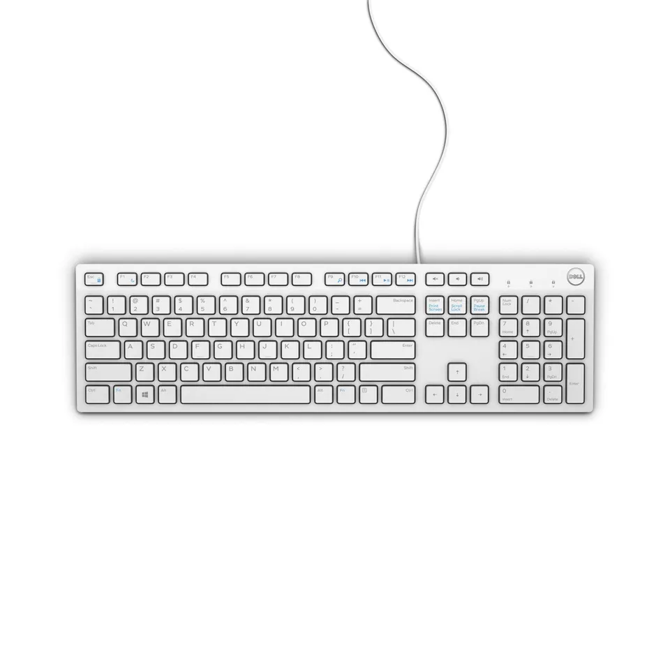 dell-kb216-clavier-multim-dia-filaire-azerty-blanc image 1