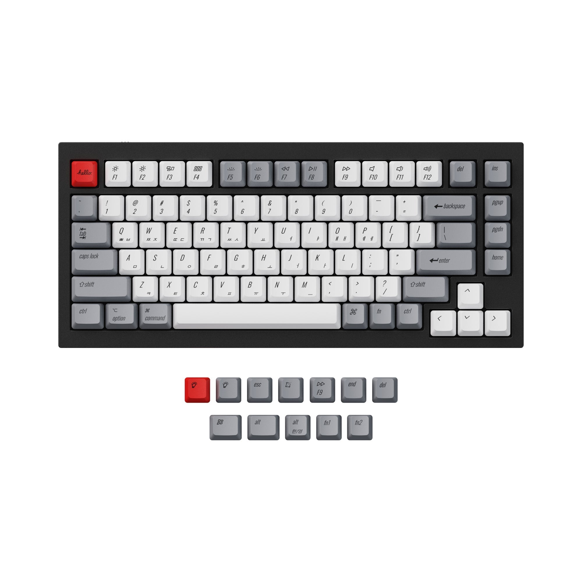 keychron-q1-q2-k2-set-de-touches-oem-pbt-dye-sub-r-tro-iso-ansi image 7
