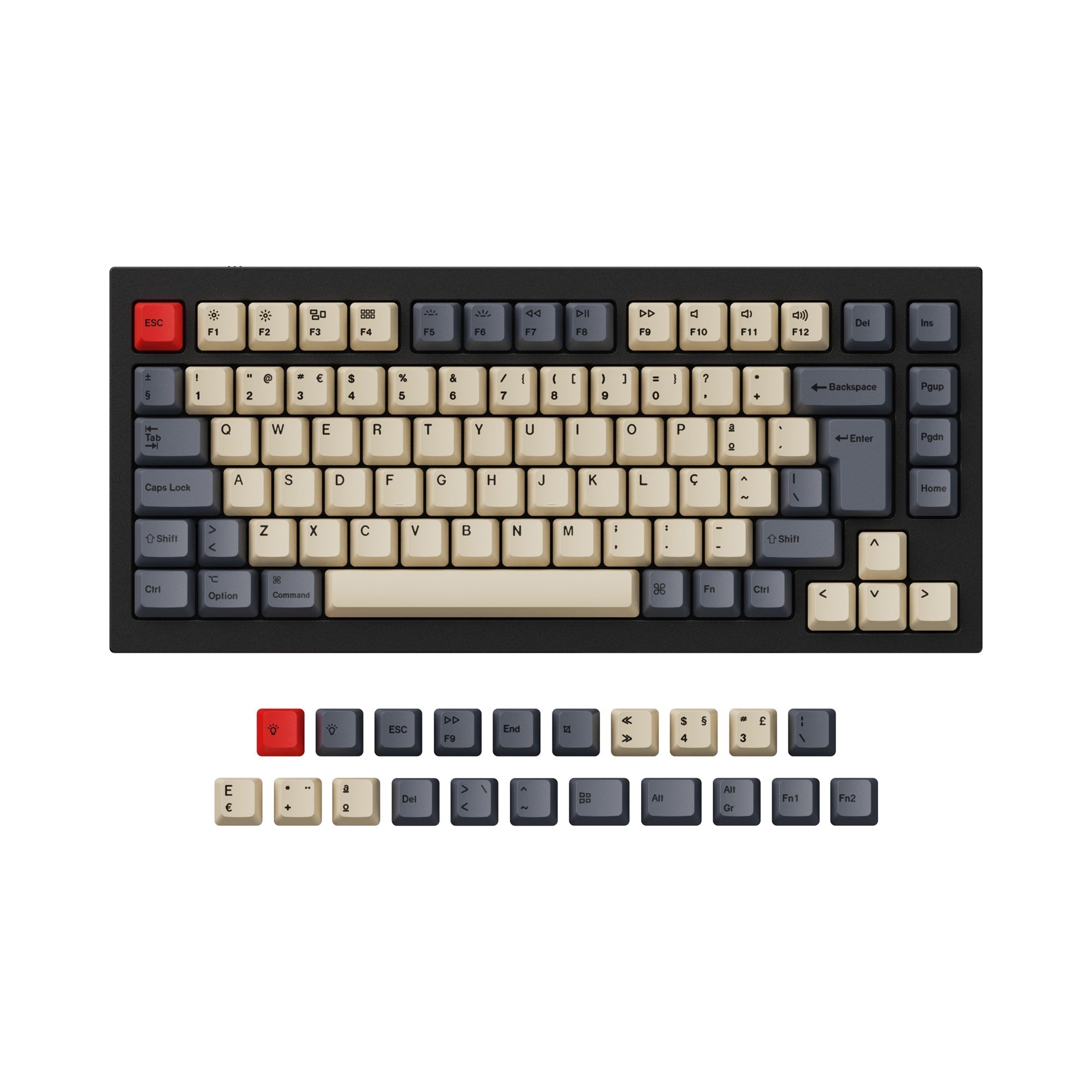 keychron-set-de-touches-oem-pbt-teint-carbon-pour-q1-q2-k2-iso-et-ansi image 5