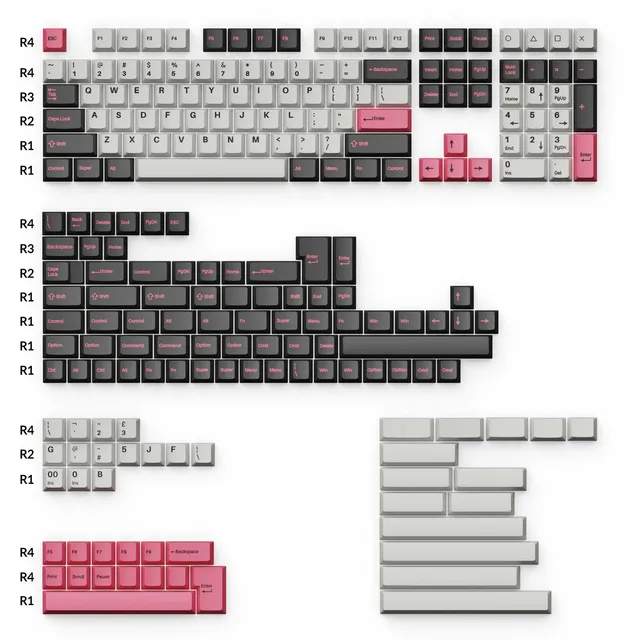 keychron-cherry-profile-double-shot-pbt-full-set-keycaps-dolch-pink image 1