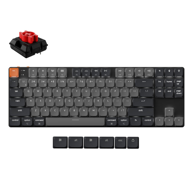 keychron-k1-version-6-clavier-m-canique-sans-fil-ultra-fin-qmk-80-tkl image 1