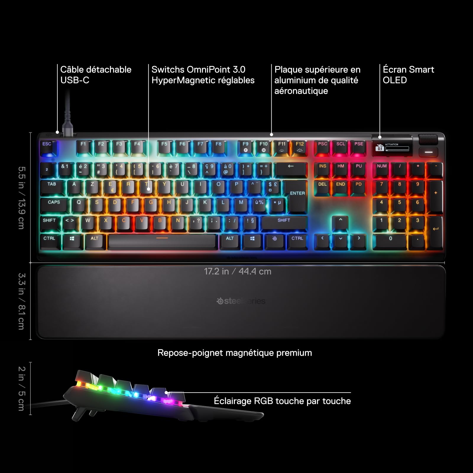 steelseries-apex-pro-gen-3-clavier-gamer-azerty-hypermagnetic image 5