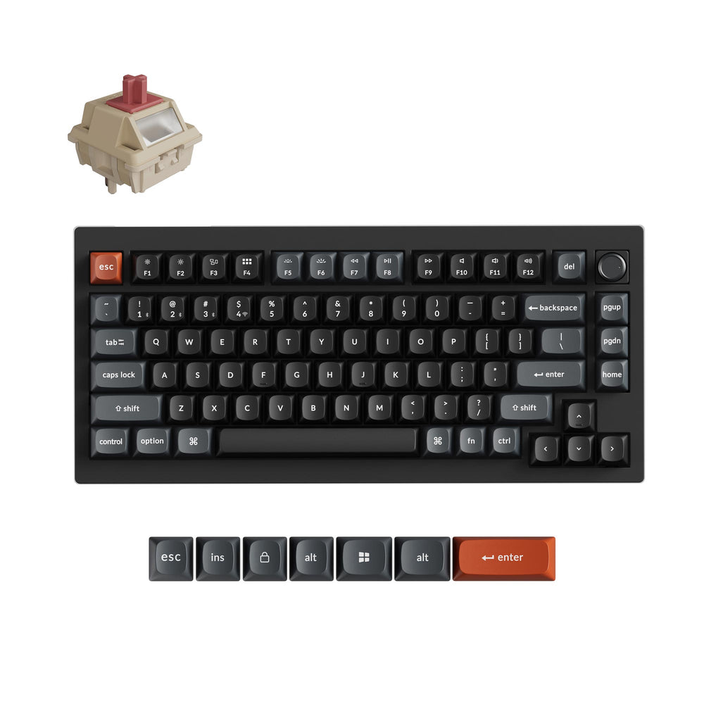 keychron-v1-ultra-8k-clavier-m-canique-custom-sans-fil-75-us-ansi image 1