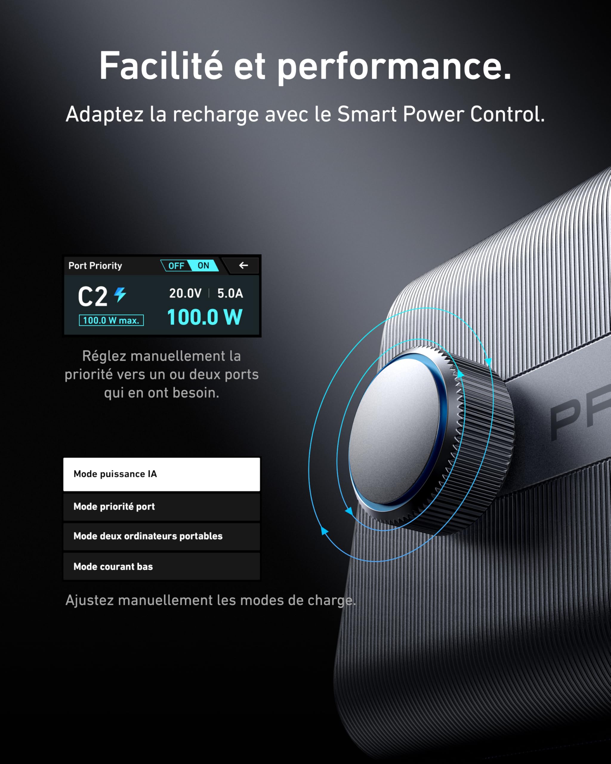 anker-prime-chargeur-usb-c-250w-6-ports-gan-cran-lcd image 5