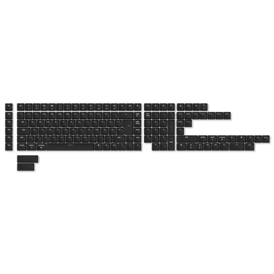 keychron-iso-low-profile-lsa-abs-shine-through-full-set-keycaps-noir image 1
