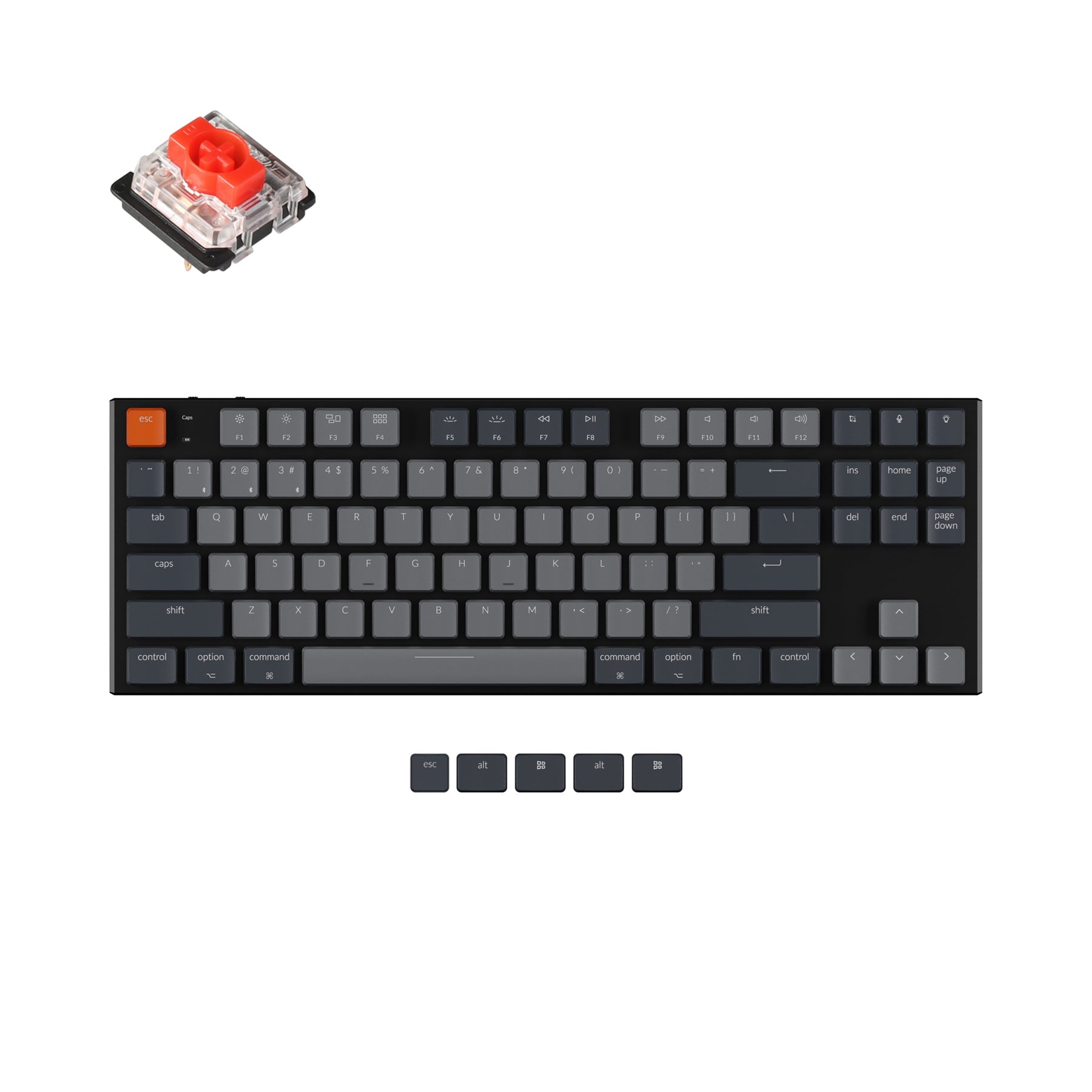 keychron-k1-version-5-clavier-m-canique-sans-fil-ultra-fin-disposition-us-ansi image 6