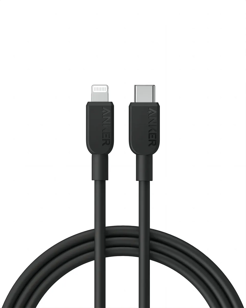anker-310-c-ble-usb-c-vers-lightning-1-8-m-noir-certifi-mfi-charge-rapide image 1