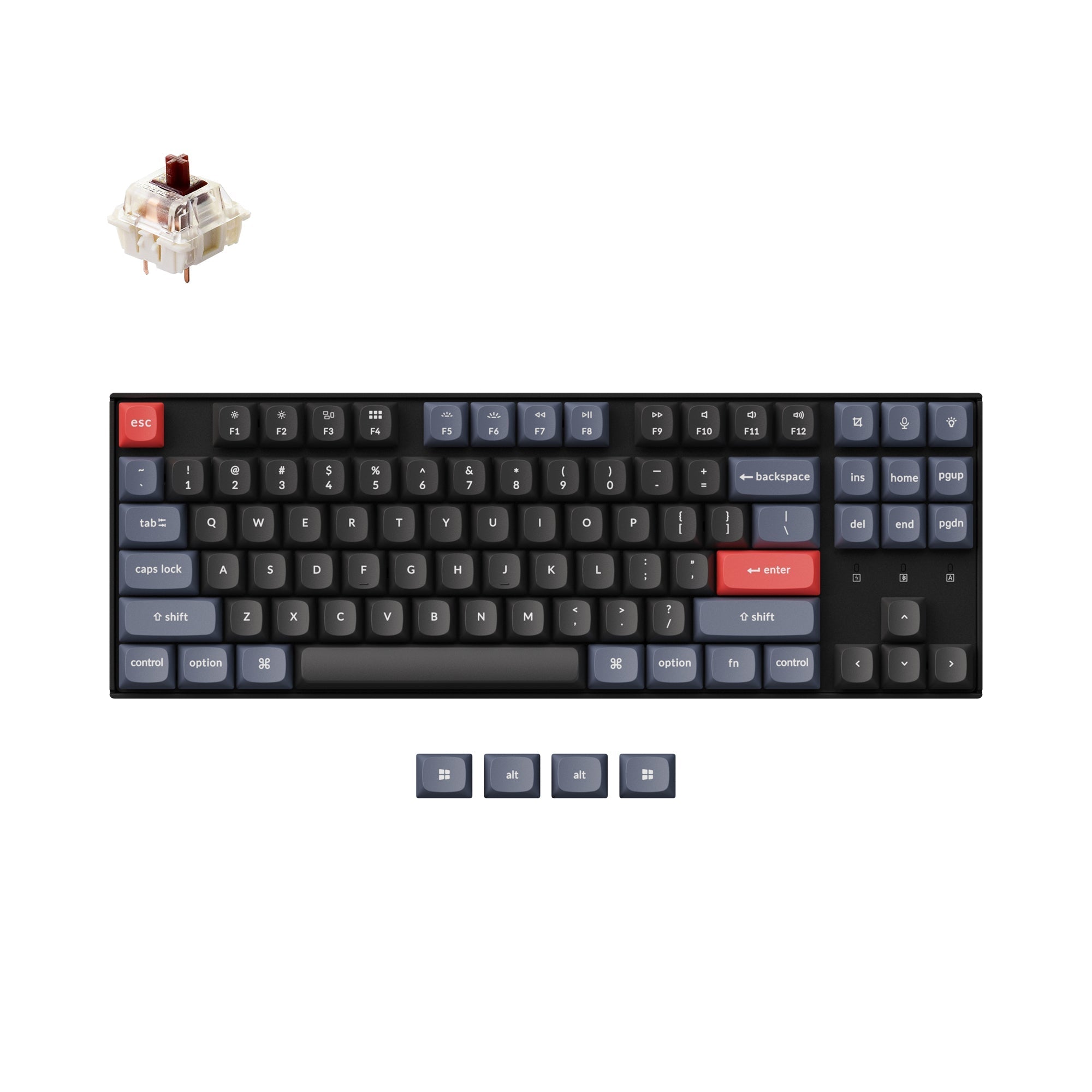 keychron-k8-pro-clavier-m-canique-sans-fil-80-tkl-qmk-via-us-ansi image 3