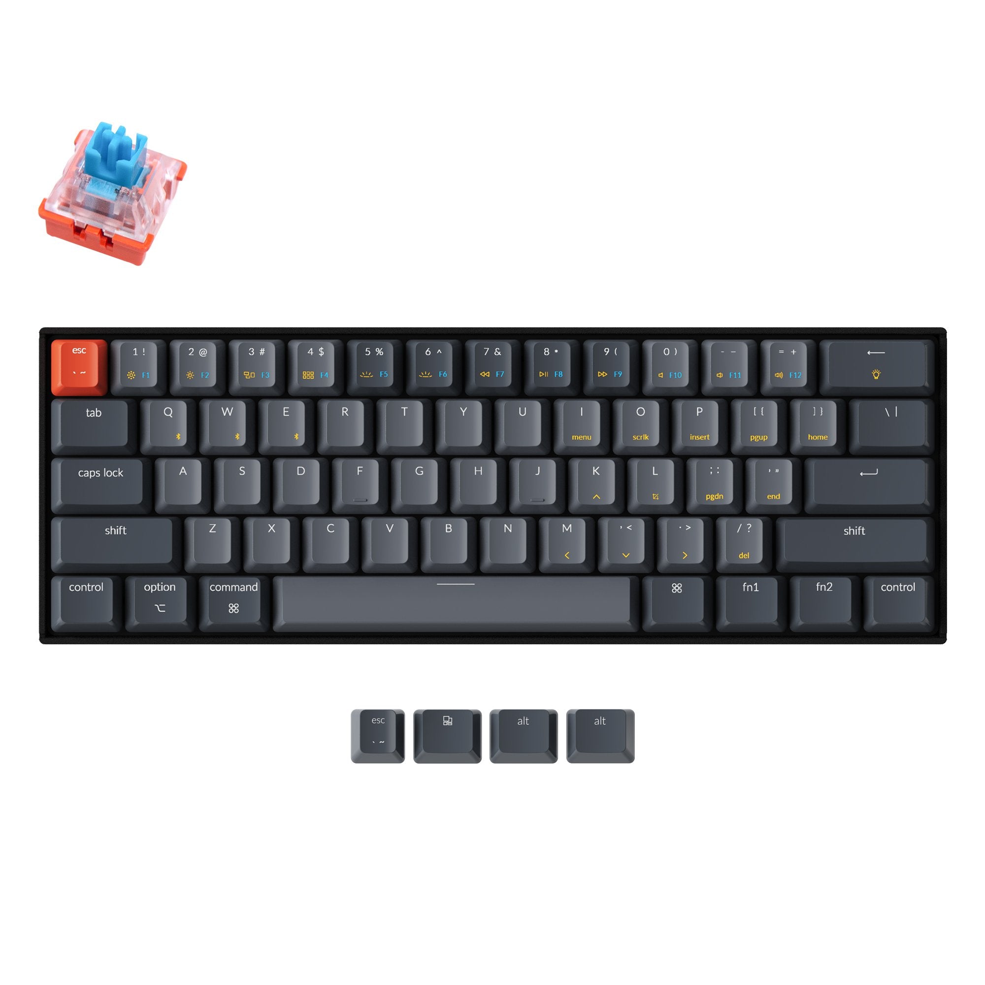keychron-k12-clavier-m-canique-sans-fil-compact-60-us-ansi image 8