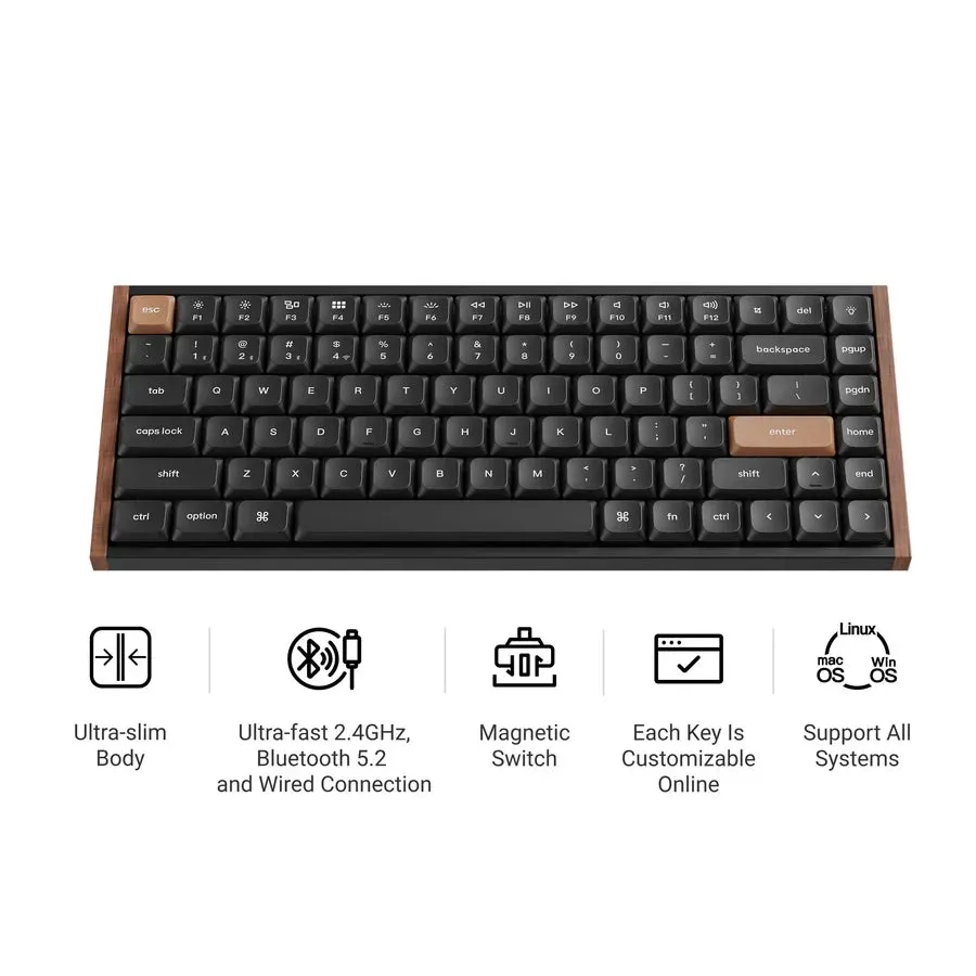 keychron-k3-he-clavier-sans-fil-magn-tique-low-profile-75-switchs-lime-he image 1