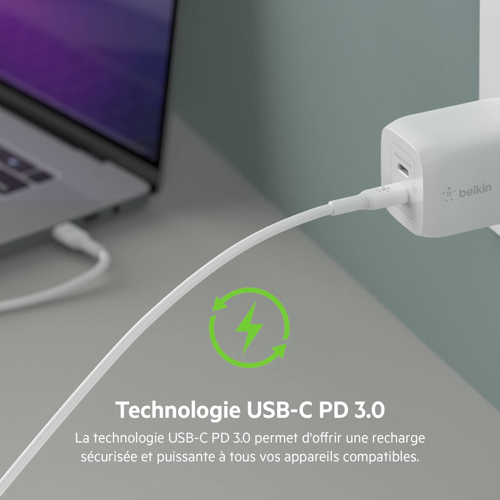 belkin-boostcharge-pro-adaptateur-secteur-gan-65w-2x-usb-c-pd-3-0-pps image 7