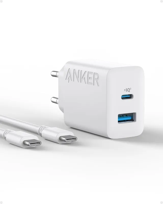 anker-powerport-chargeur-rapide-usb-c-20w-2-ports-c-ble-150-cm image 1