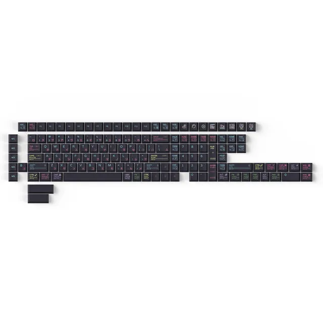 keychron-neon-night-set-de-keycaps-pbt-cherry-dye-sub-140-touches image 1
