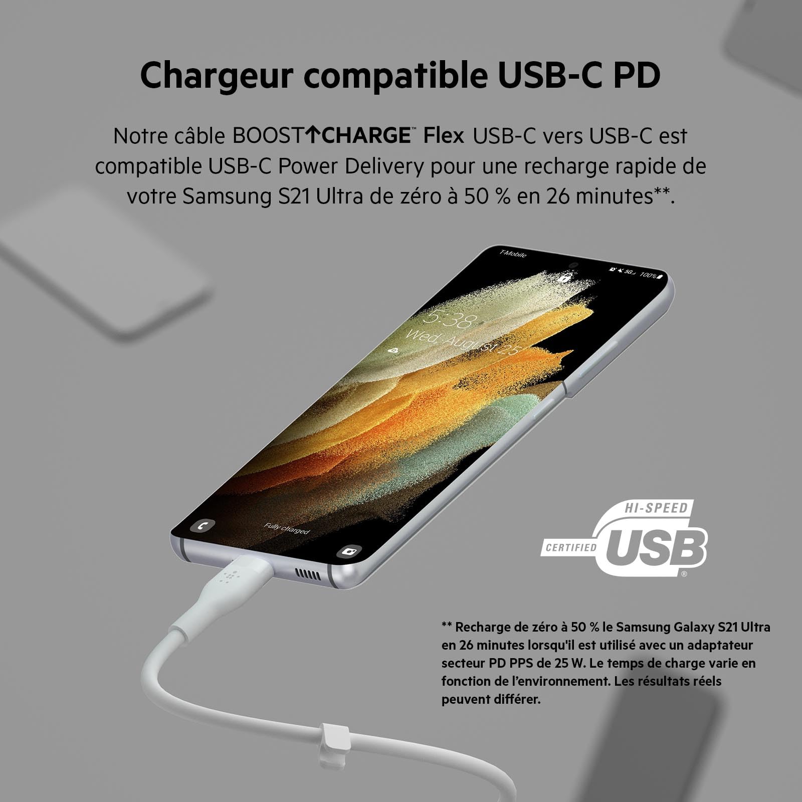 belkin-boostcharge-flex-c-ble-usb-c-vers-usb-c-silicone-1-m-pack-de-2 image 4
