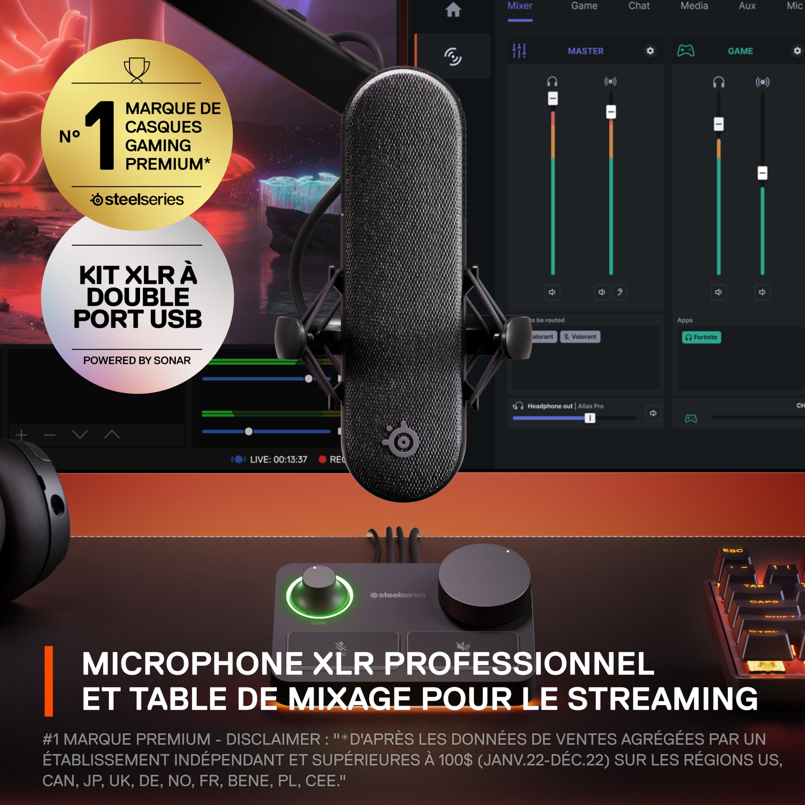 steelseries-alias-pro-microphone-xlr-stream-mixer-pour-gaming-et-streaming image 3
