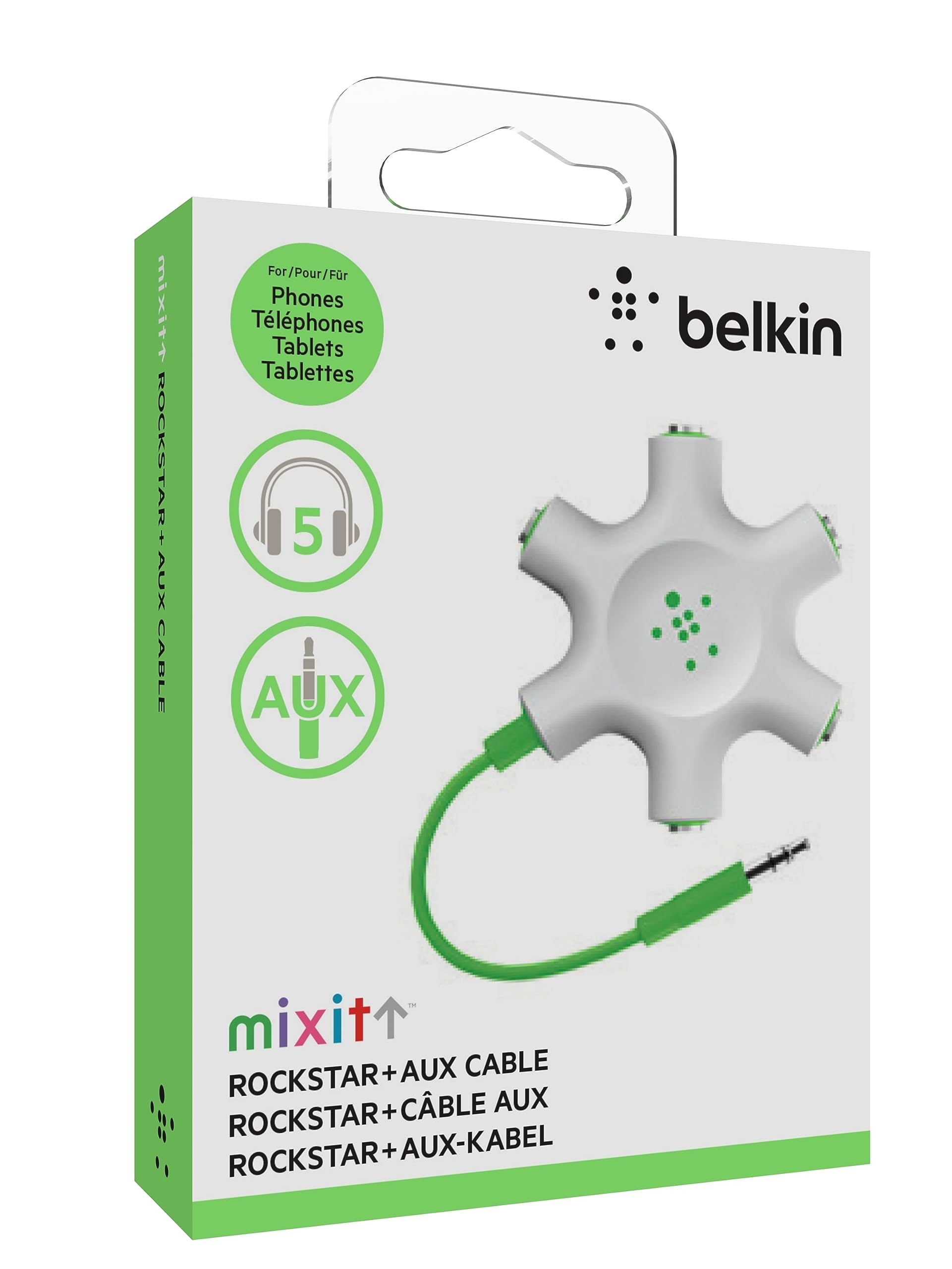 belkin-rockstar-diviseur-casque-jack-3-5-mm-1-m-le-vers-2-femelle-blanc image 2