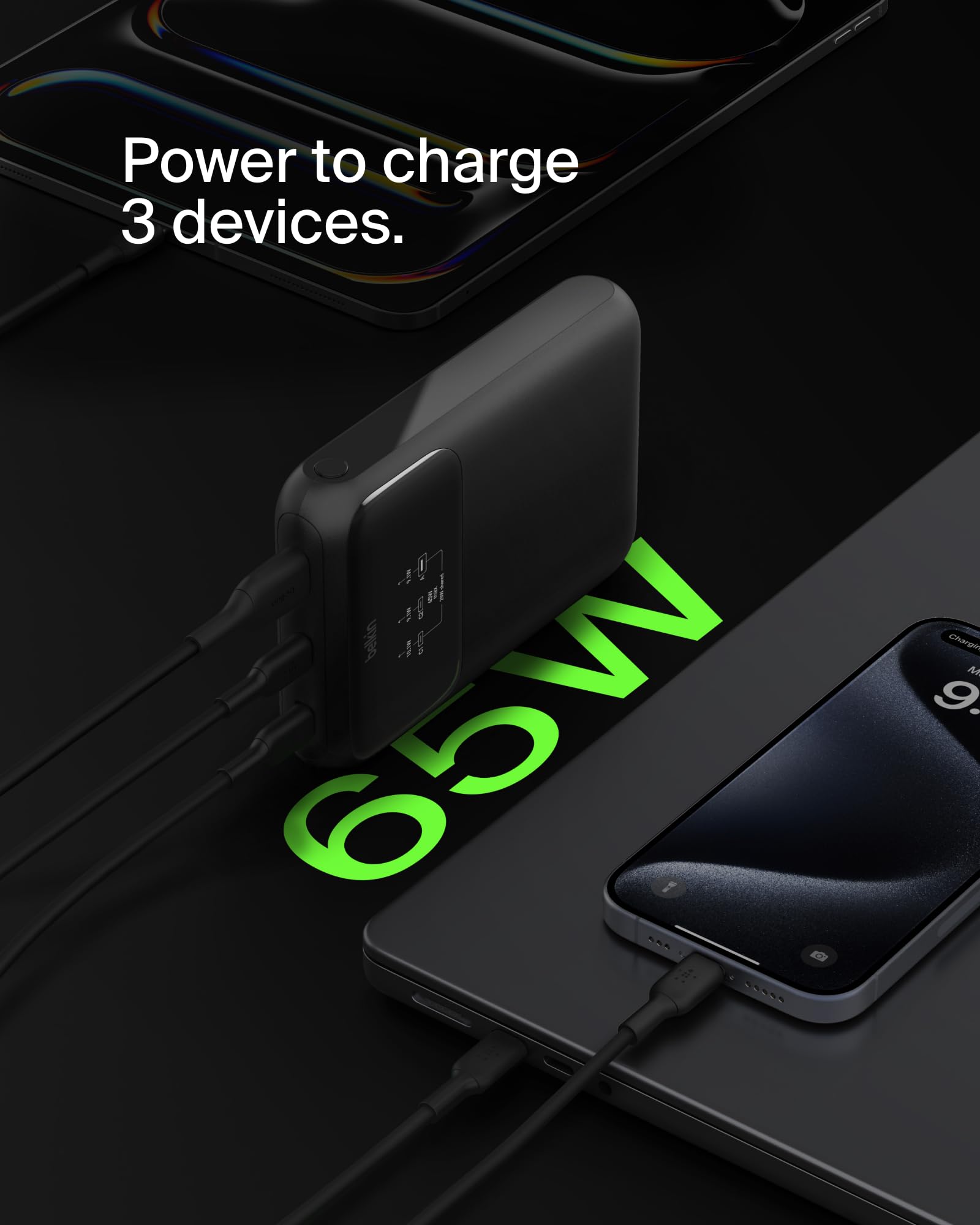 belkin-boostcharge-batterie-externe-20000mah-65w-3-ports-usb-c-usb-a-pour-macboo image 4