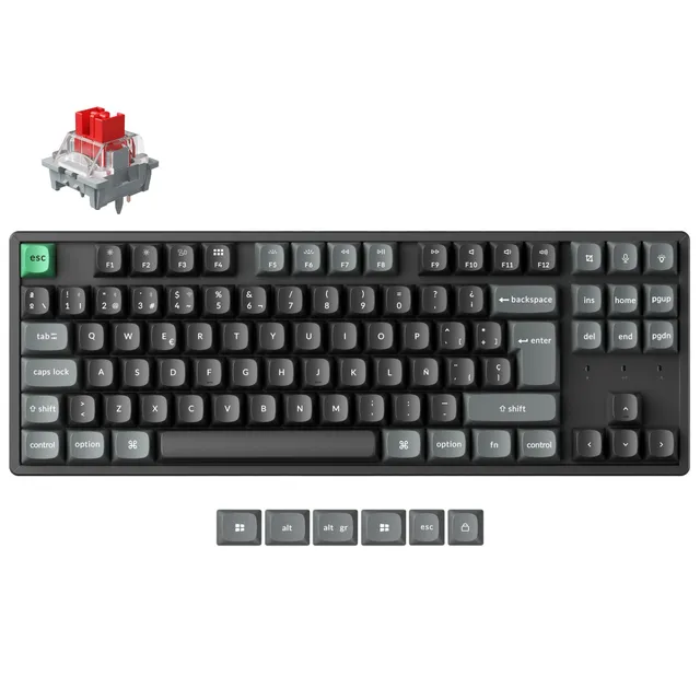 keychron-k8-ultra-8k-clavier-m-canique-sans-fil-tkl-80-iso-cadre-m-tal-8k-pollin image 1