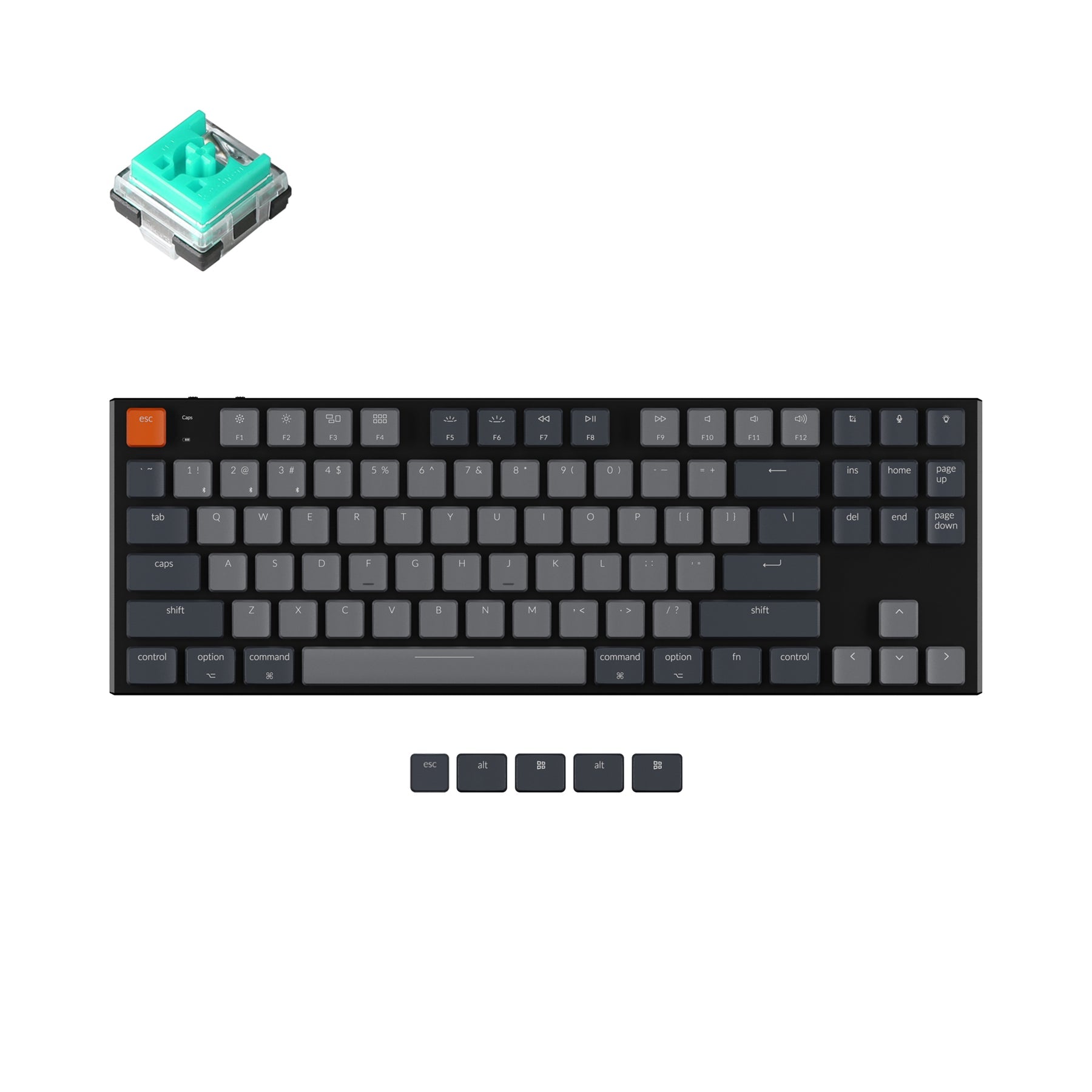 keychron-k1-version-5-clavier-m-canique-sans-fil-ultra-fin-disposition-us-ansi image 5