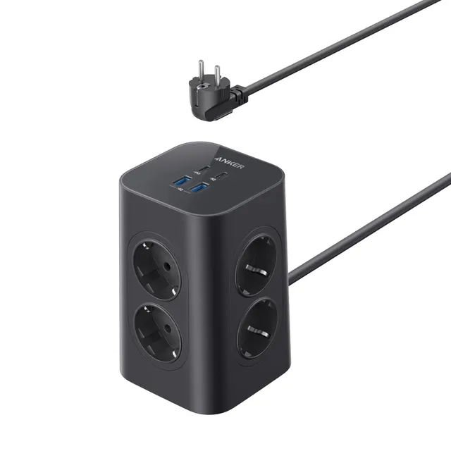 anker-tour-de-charge-12-en-1-avec-interrupteur-8-prises-4-usb-20w image 1