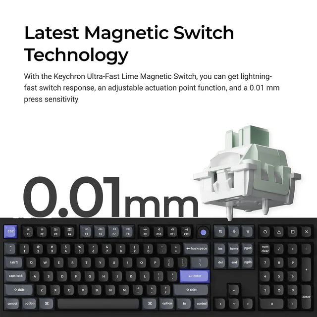 keychron-q6-he-8k-clavier-magn-tique-filaire-100-us-ansi-avec-bouton image 7