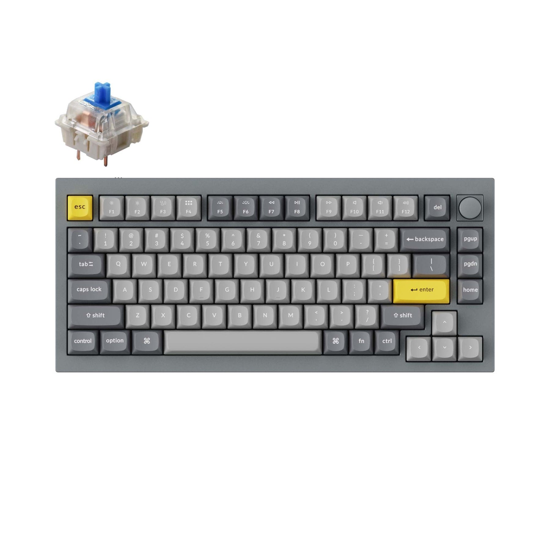 keychron-q1-version-2-clavier-m-canique-filaire-custom-qmk-gateron-ansi image 6
